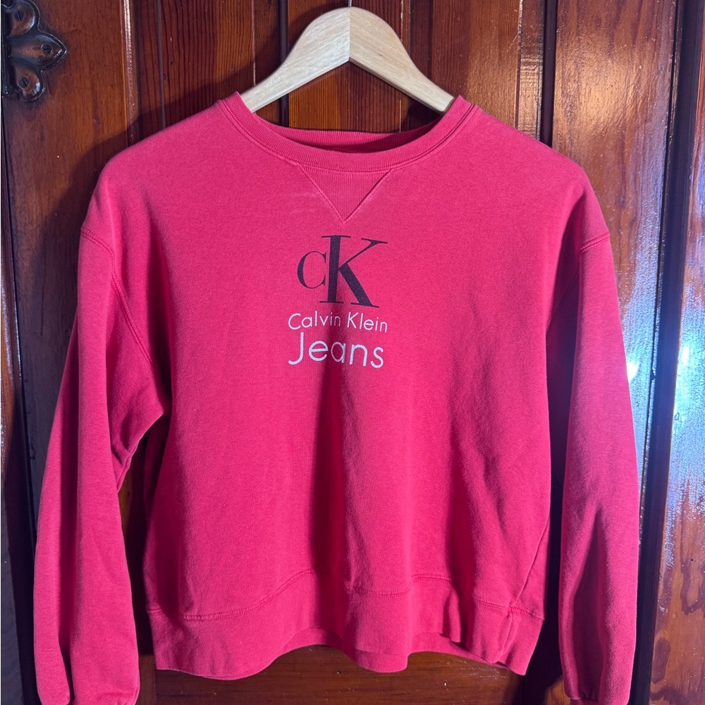 Calvin Klein Jeans Vibrant Red Pullover
